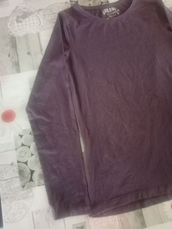 Tee-shirt manche longue fin taille 16ans - photo numéro 2
