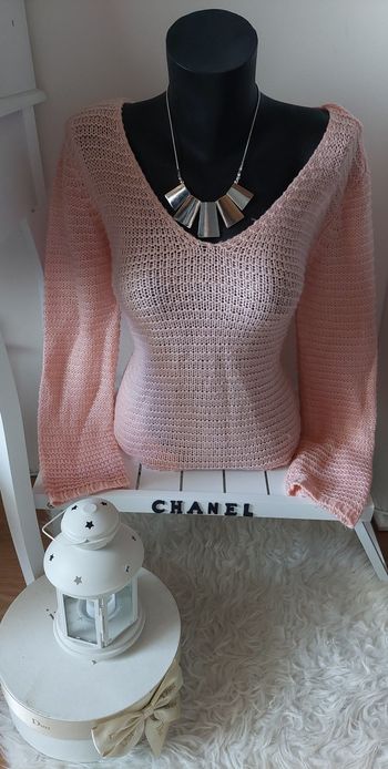 Pull loose mailles rose h&m T.M TBE 🌸