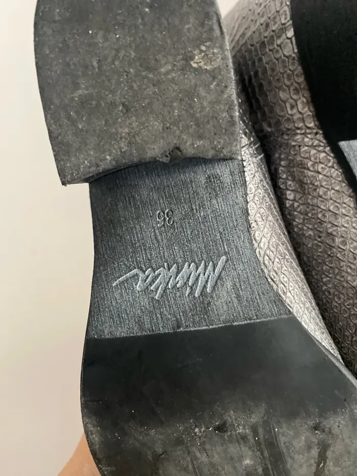 Bottines effet serpent argenté - photo numéro 8