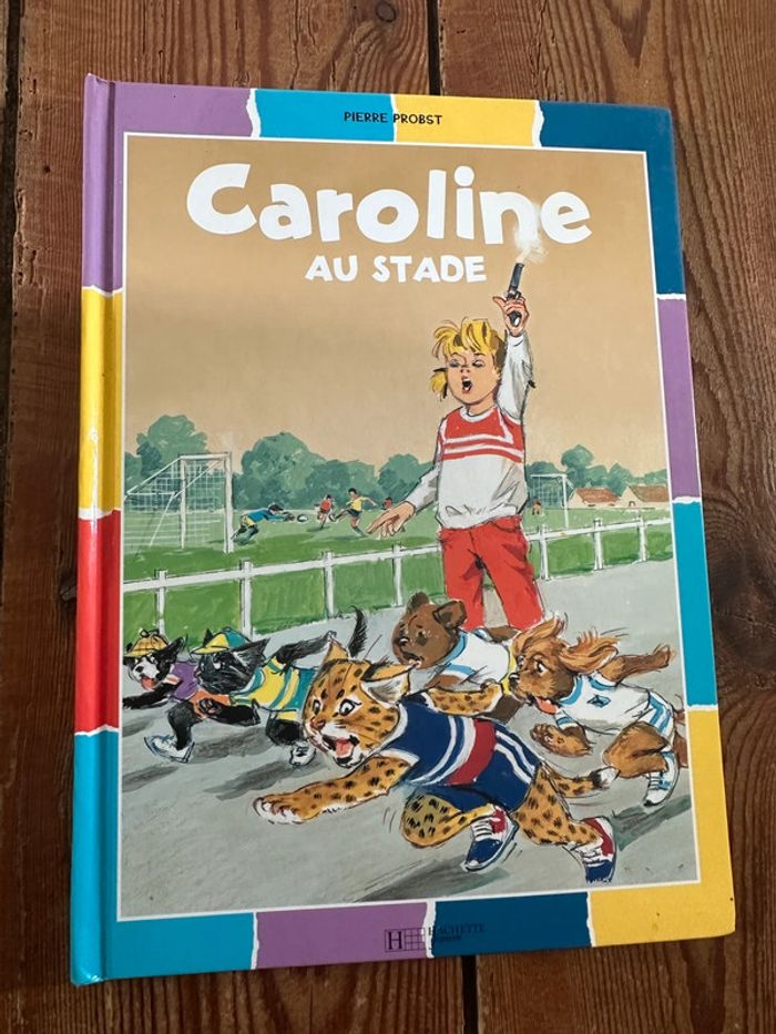 Livre rare Caroline au Stade bd album damiers couleurs collection Pierre Probst