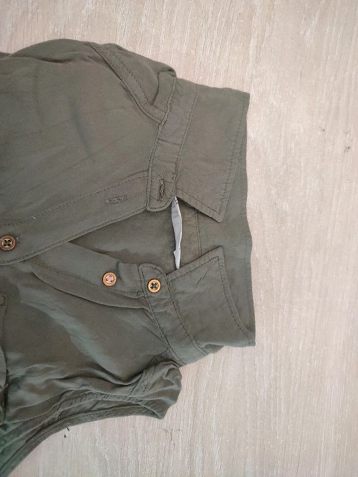 Chemisier nouage kaki 9/10 ans h&m - photo numéro 2