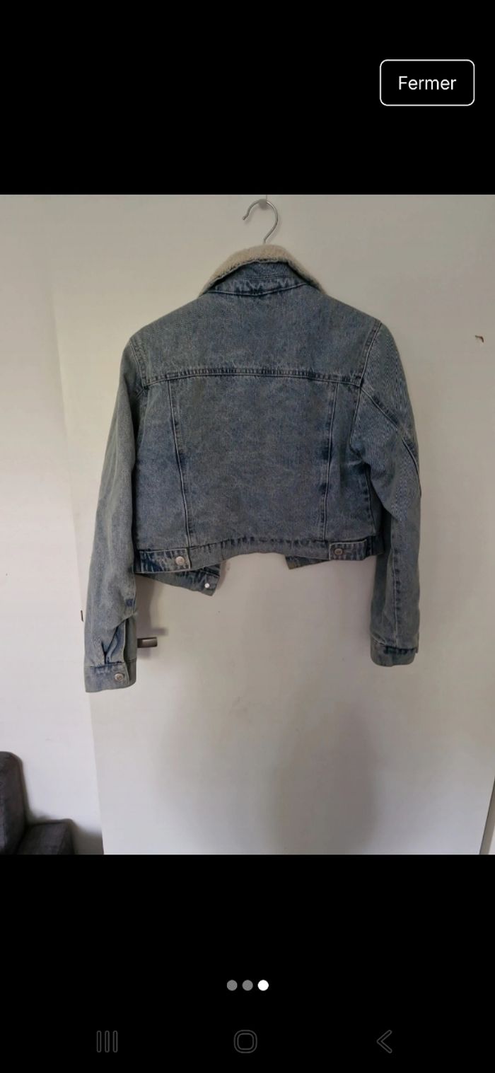 Veste en jean avec  2  poches + intérieur polaire