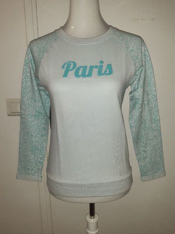 Pull sweat turquoise clair