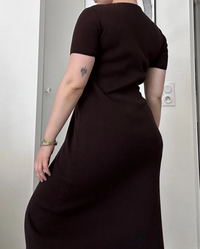 Robe longue marron – Taille 40 – Élégante et confortable Classique | Intemporelle - photo numéro 5