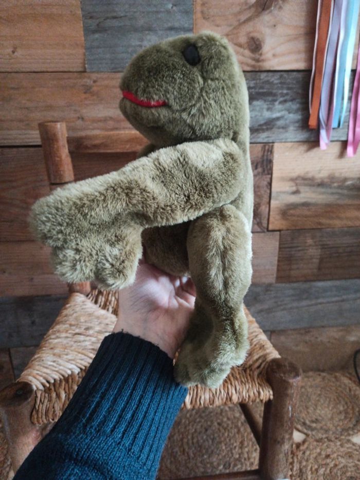 Peluche grenouille vintage Croassement tbe - photo numéro 4