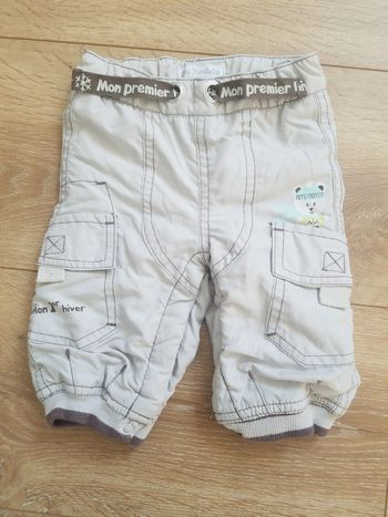 Pantalon doublé beige