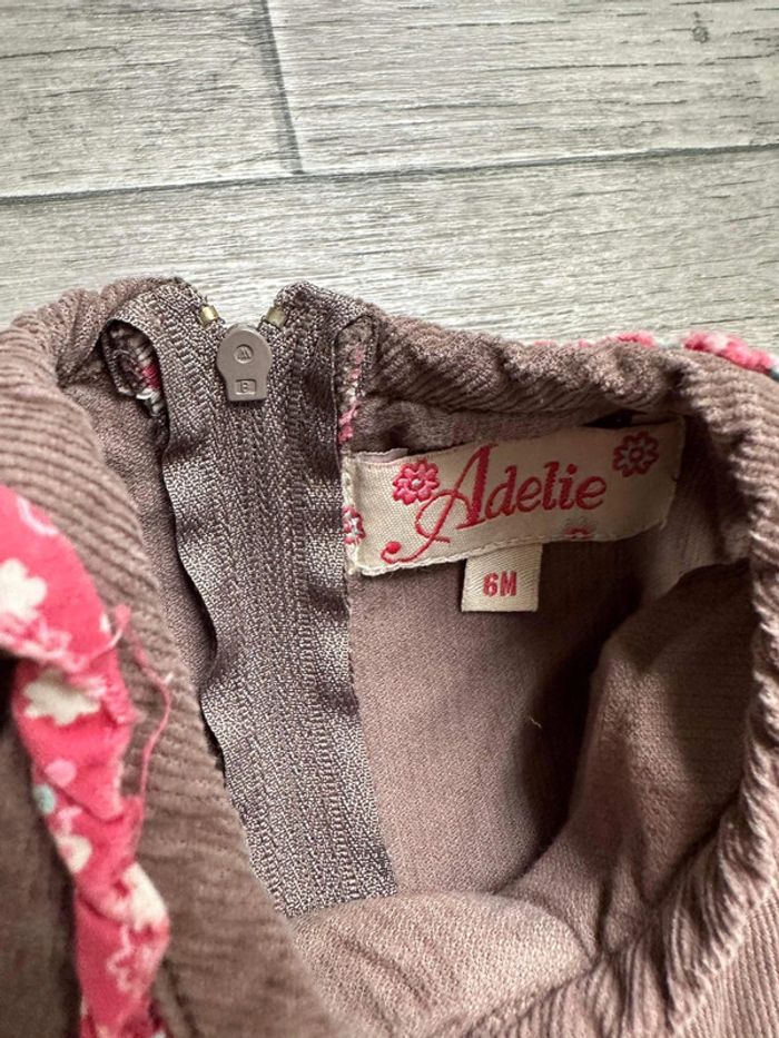 Robe velours Adelie 6 mois marron - photo numéro 3