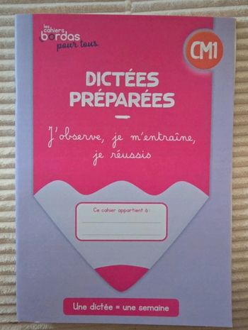 Dictées préparées les cahiers bordas pour tous cm1 neuf