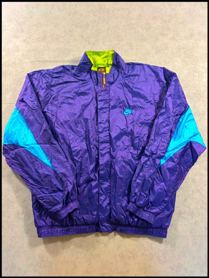 Nike Vintage 90’s Veste Taille L Violette bleu - photo numéro 2