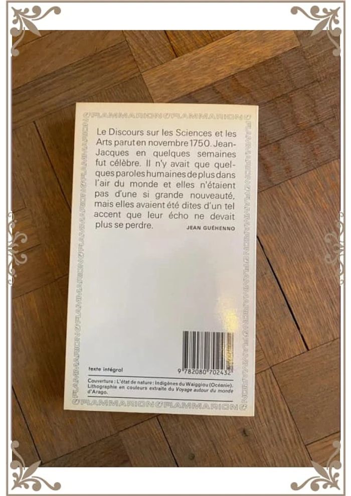 Livre sur les discours de Rousseau - photo numéro 2