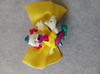 barrette noeud jaune et clown