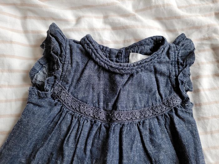 Barboteuse longue jean, sans manches 0/3 mois - photo numéro 3