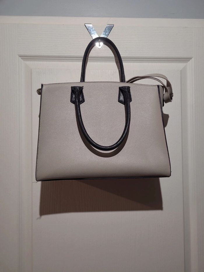 Sac à main noir et gris python - photo numéro 2