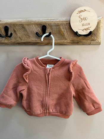 Blouson mi saison vieux rose 6 mois