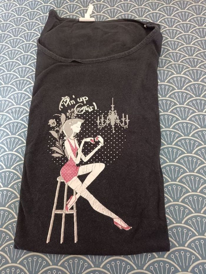 Chemise de nuit femme manche courte