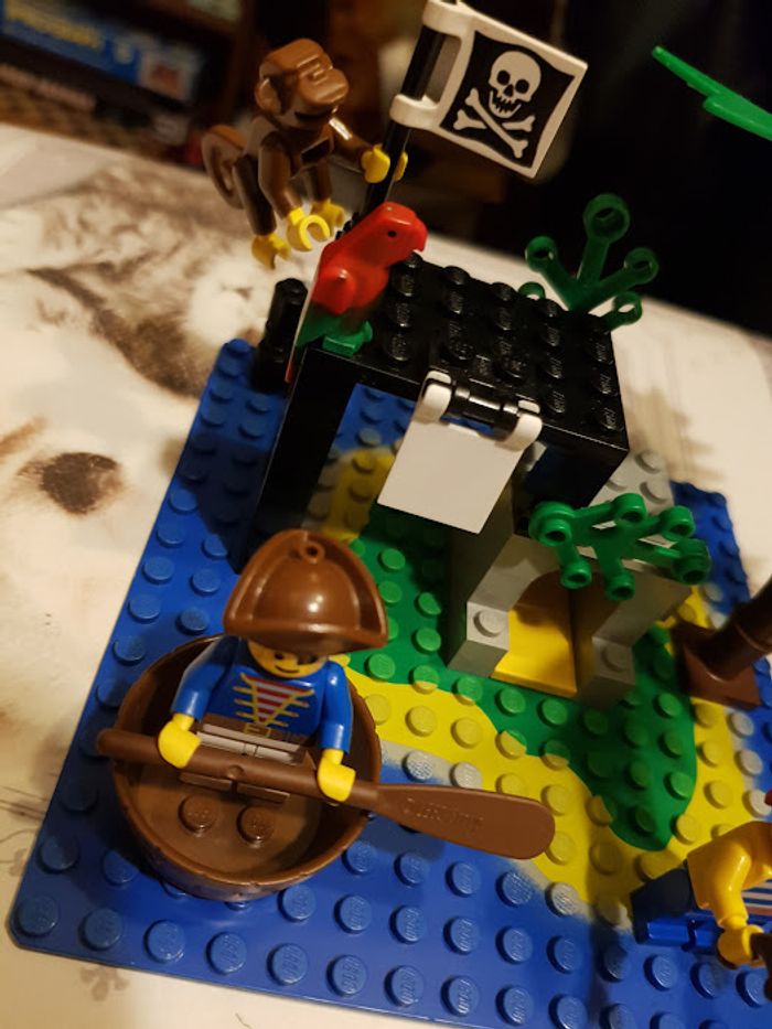 Lot x4 Lego pirate vintage 6260 Shipwreck island 6257 Radeau 6247 Bounty boat 1696 Lookout - photo numéro 8