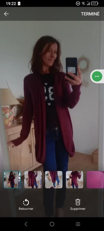 Gilet femme 38 40 prune c74