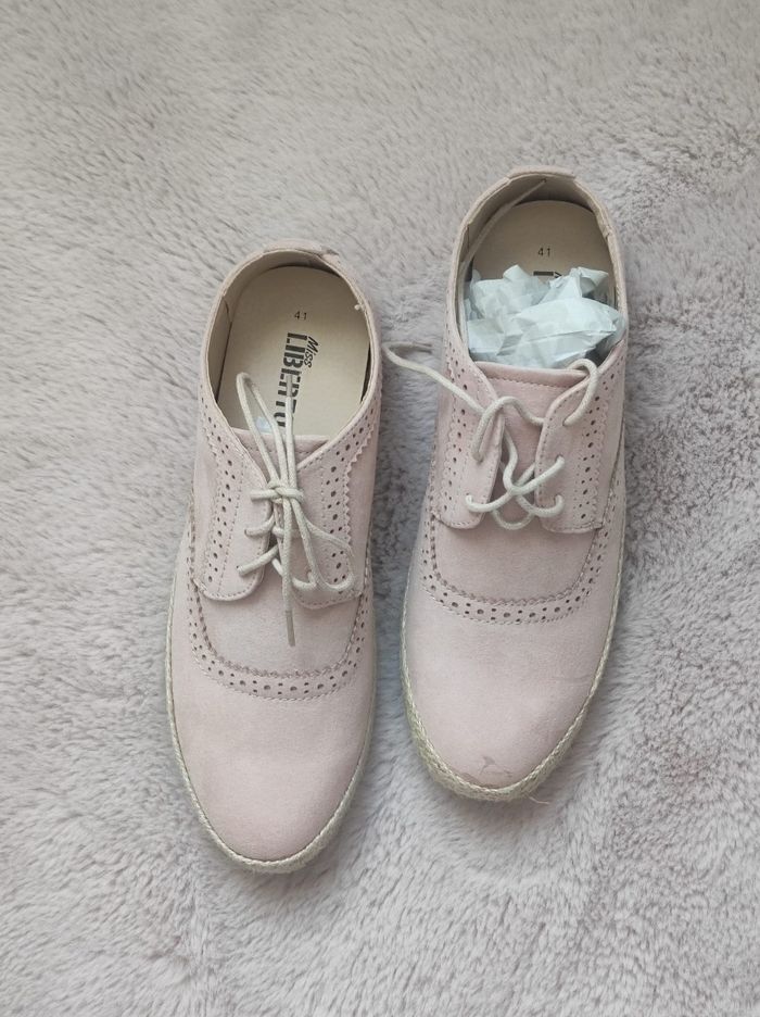 Chaussures rose type derbies taille 41 - photo numéro 2