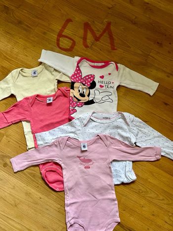 Bodys manches longues 6 mois