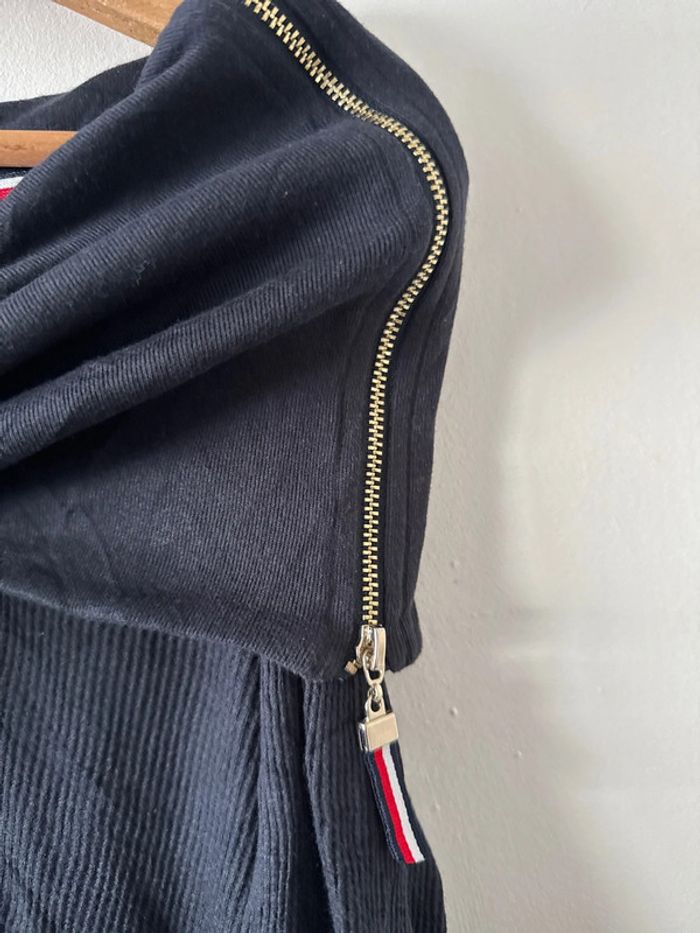 Pull zippé col asymétrique Tommy Hilfiger – Femme – Taille M – Bleu marine - photo numéro 3