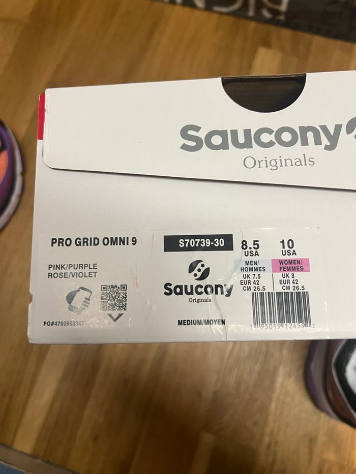 Saucony pro grid omni 9 rose/violet - photo numéro 8