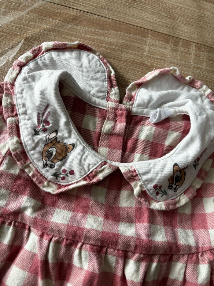 Robe carreaux rose BAMBI Disney t.24m - photo numéro 2
