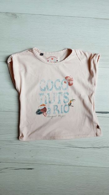 Vêtement fille tee-shirt manches courtes rose coconuts à Rio Sergent Major 4 ans