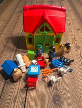 Playmobil 1 2 3 la ferme transportable