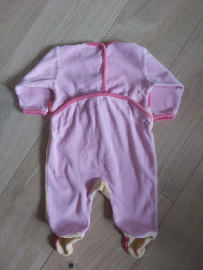 Grenouillère/pyjama velours fille 6 mois (78) - photo numéro 3