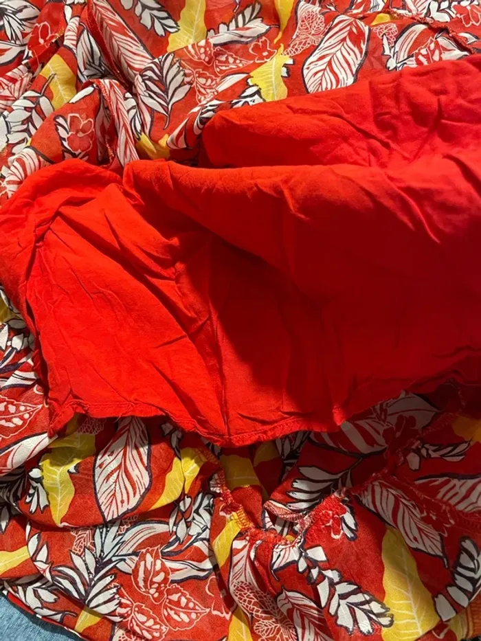 Robe longue Mod Style taille M rouge motifs multicolore - photo numéro 9