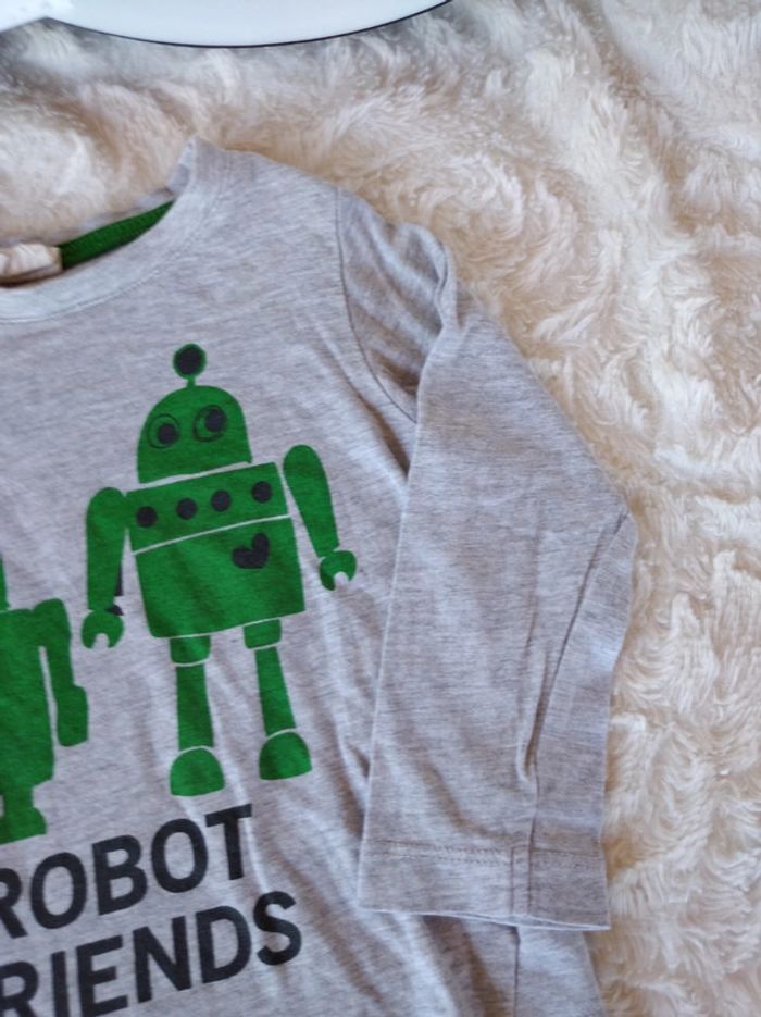 C Tee shirt chemise manches longues Garçon 9/12 mois Robot Friends H&M - photo numéro 5
