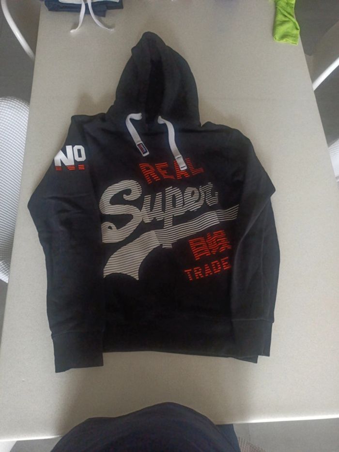 Sweat à capuche Superdry noir taille M - photo numéro 1