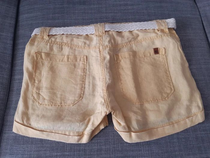Short jaune lin - Le Temps des Cerises - TRES BON ETAT - photo numéro 6
