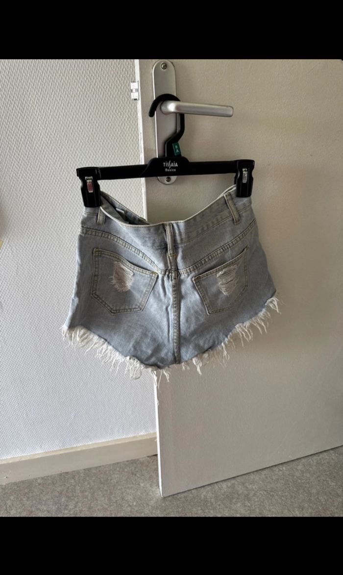 Short bleu femme - photo numéro 2