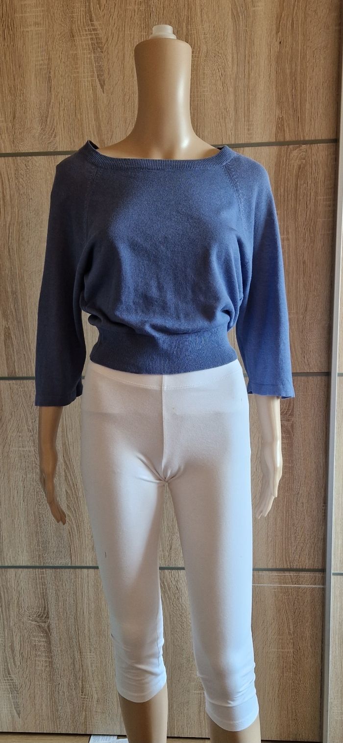 Pull court bleu femme T1/36