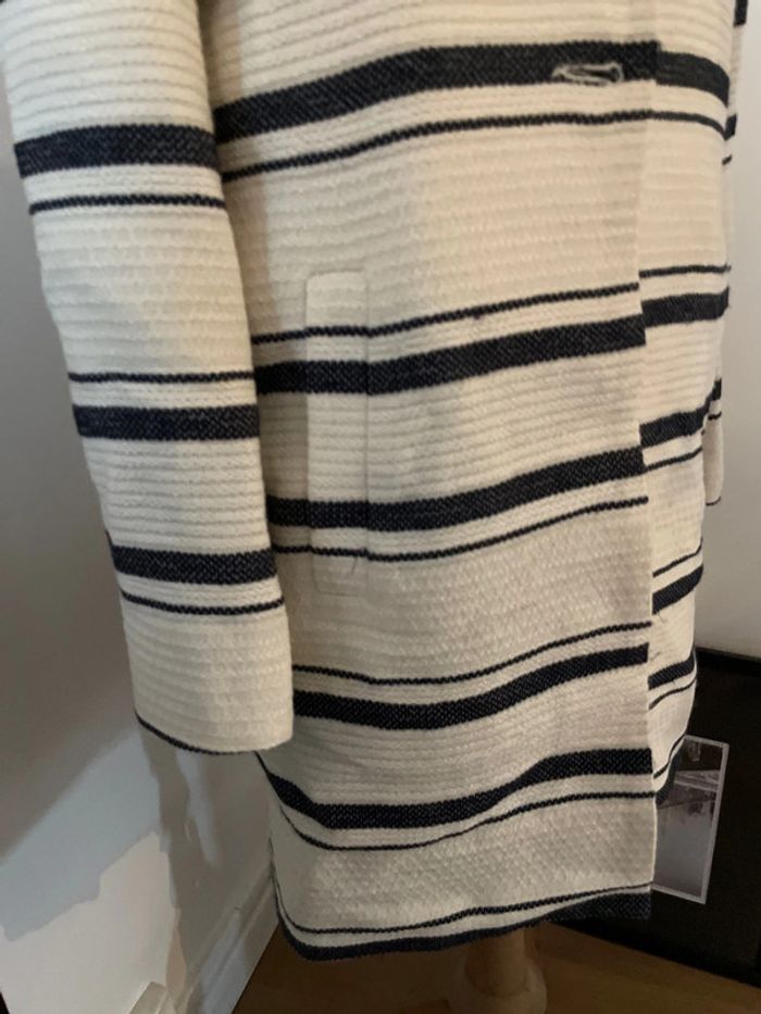 Manteau long à rayures Camaïeu - photo numéro 3