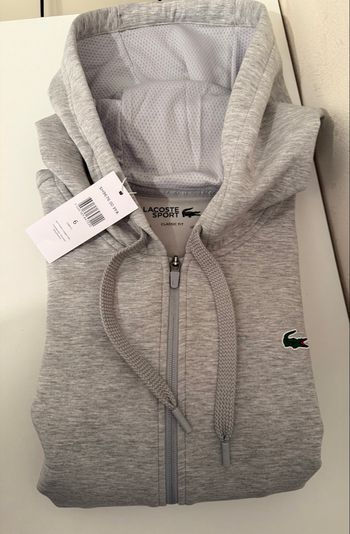 Veste zippé neuve Lacoste XL