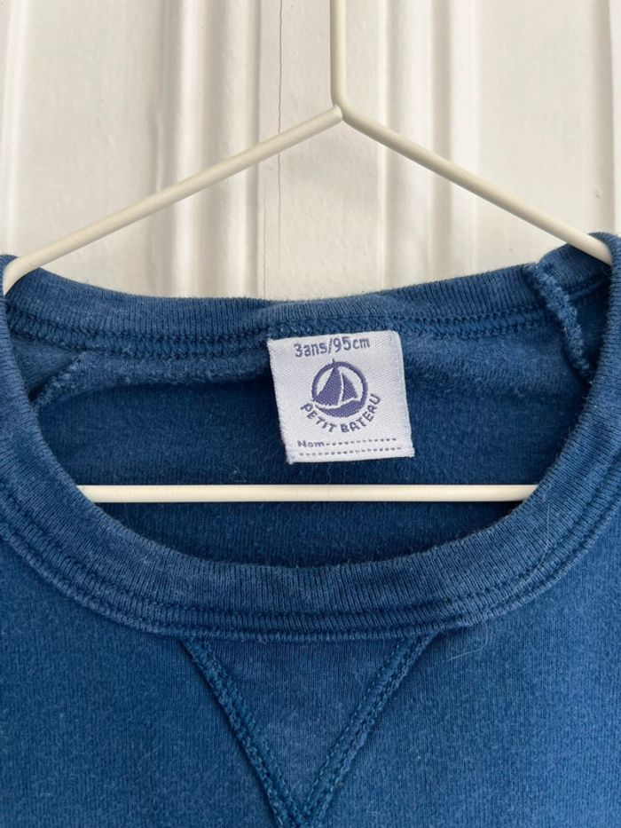 T-shirt manches longues marine petit bateau 3 ans - photo numéro 2