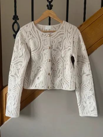 Gilet veste façon crochet
