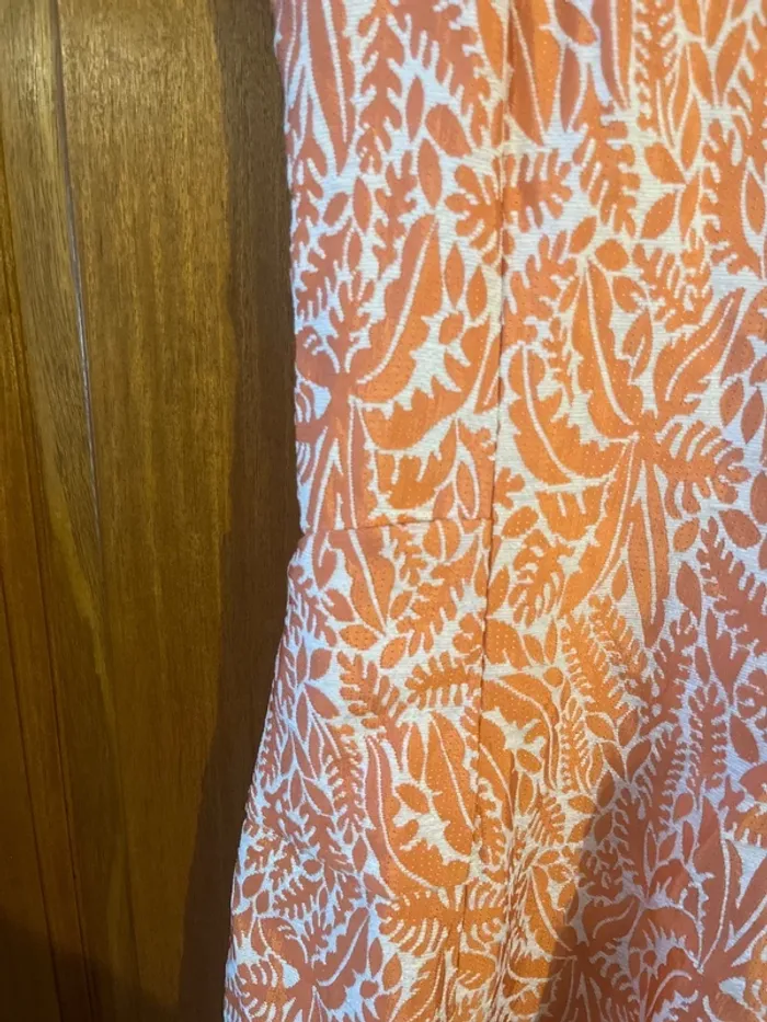 Robe orange et blanche taille unique - photo numéro 3
