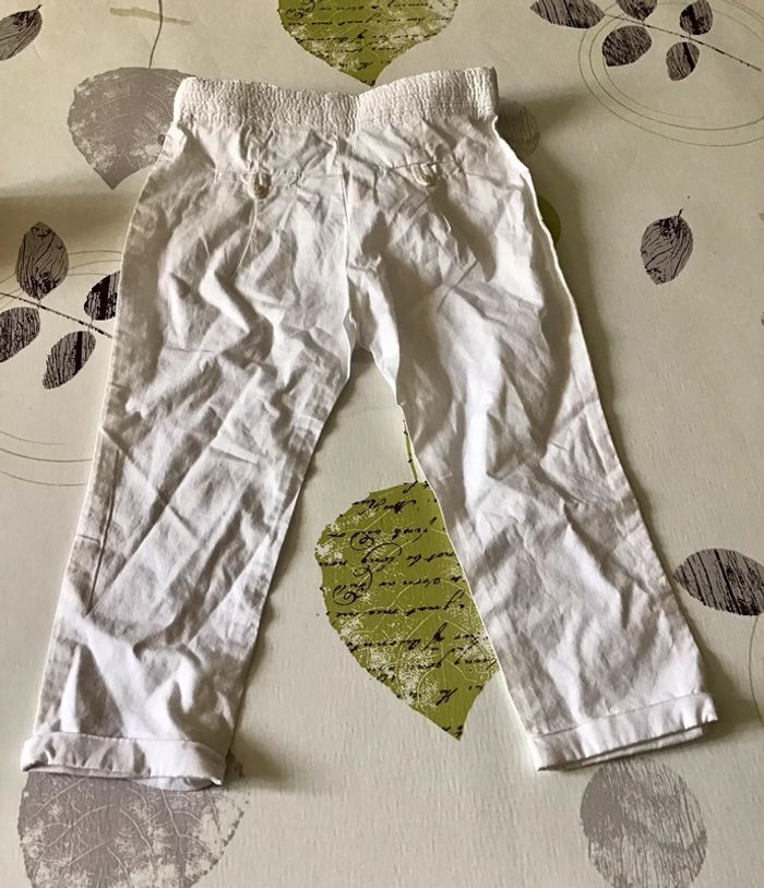 Pantalon blanc taille 3 ans Obaibi - photo numéro 4