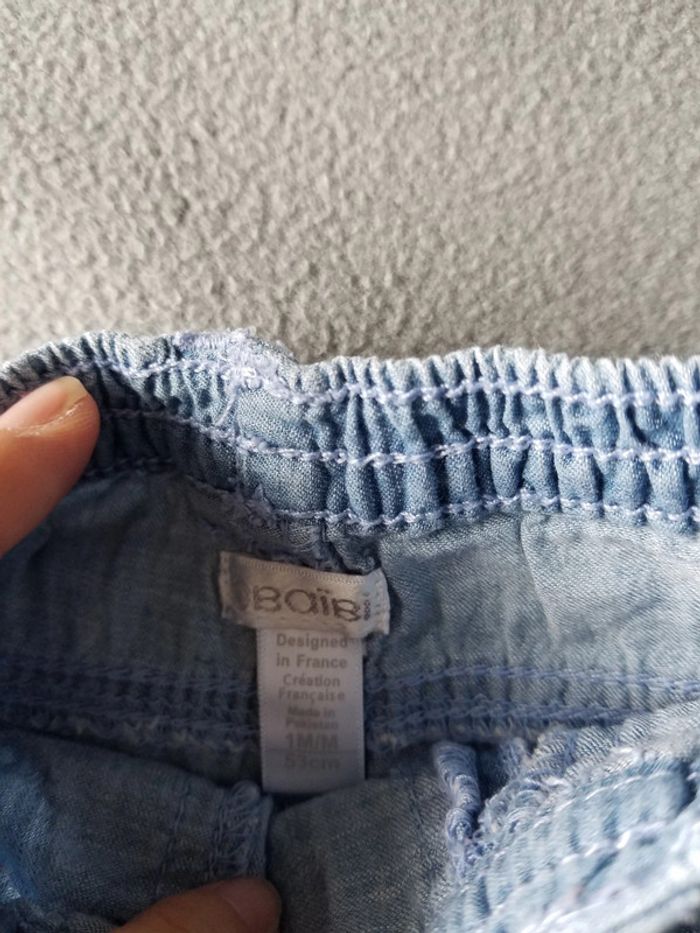 Pantalon léger taille 1 mois très bon état Obaibi - photo numéro 2