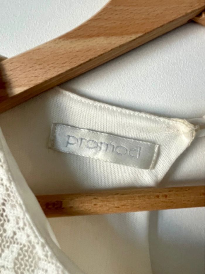 Robe Promod blanche crème dentelle 38 - photo numéro 2