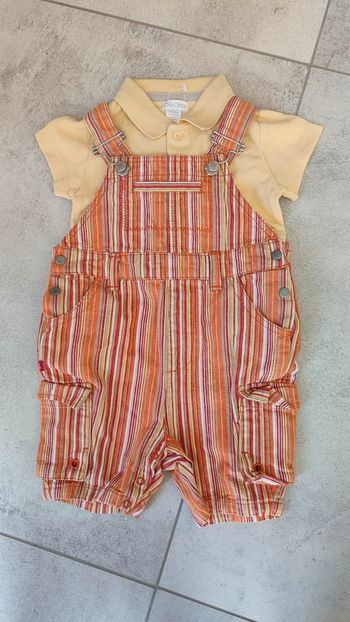 Salopette short polo 6 mois 