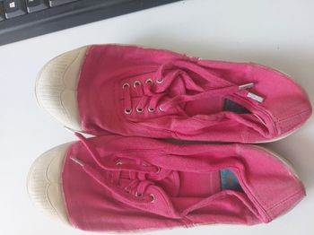 tennis bensimon à lacets rose 34