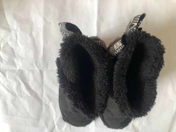 Bottines noires T25 avec noeud noir et blanc - photo numéro 9