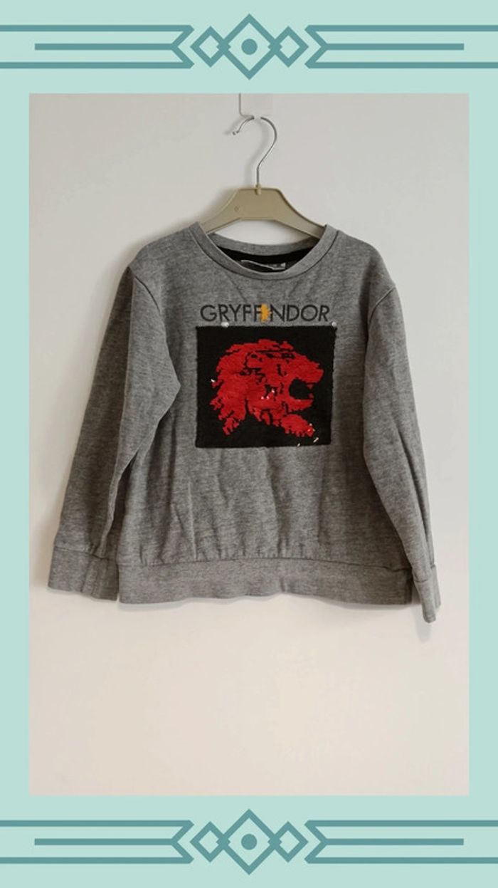 🍄 sweat à sequin Gryffondor 8 ans - photo numéro 2