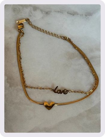 Bracelet double couche doré