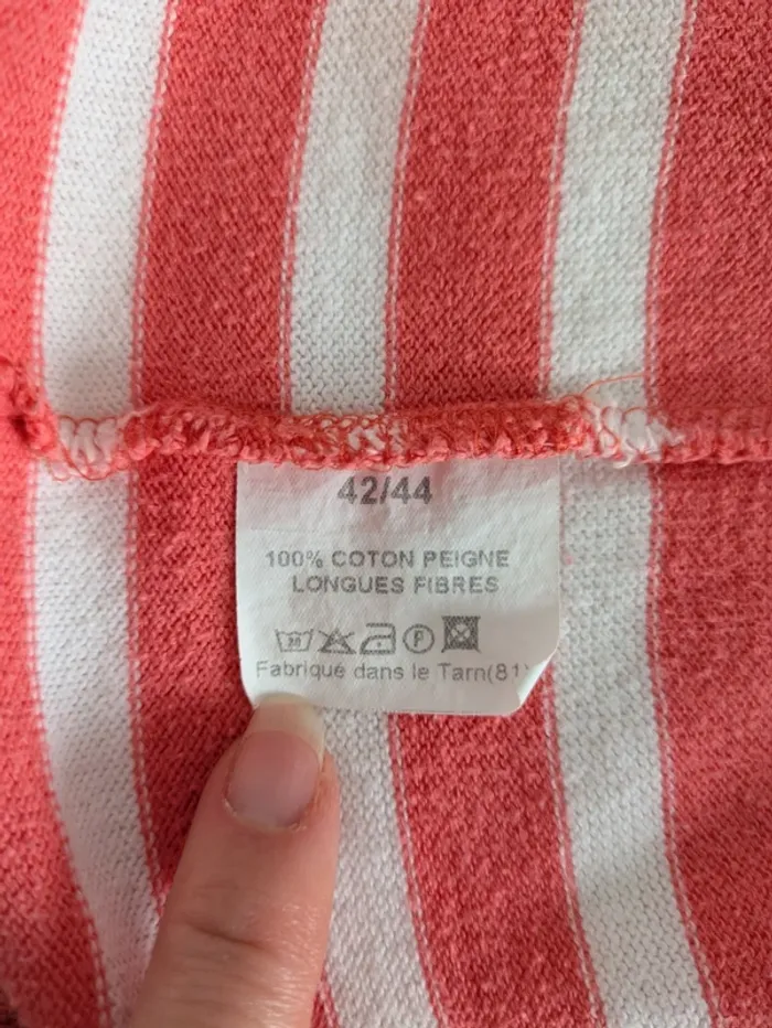 Top à rayures en coton manche 3/4 - Missegle - taille 42/44 - photo numéro 7
