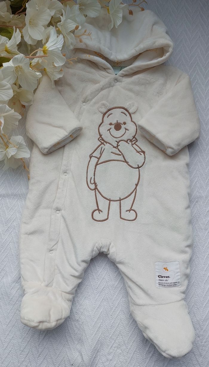 DISNEY combinaison combipilote manteau blanc WINNIE bébé taille 3mois - photo numéro 2
